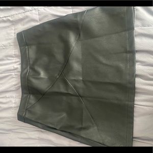 Faux leather pencil skirt